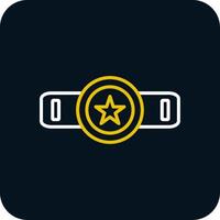 Belt Line Red Circle Icon vector