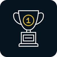 Cup Line Red Circle Icon vector