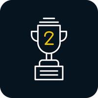 Trophy Line Red Circle Icon vector