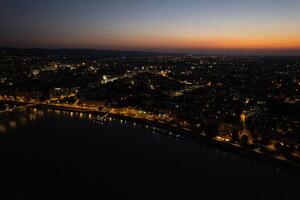 Sunset over the Beautiful City Novi Sad, Seerbia photo