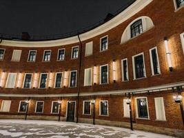 Brick building of New Holland in Winter St. Petersburg photo