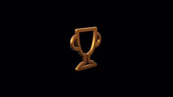 Elegant Animated 3D Trophies for Award Ceremonies - Seamless Loop Animation with Unique Designs, Crafted with Attention to Realism and Quality video