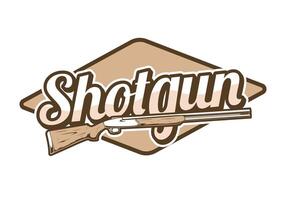 Shotgun vintage drawing design vector