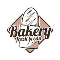 Bakery brown logo design template vector