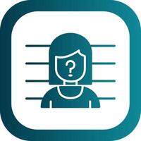 Suspect Glyph Gradient Corner Icon vector