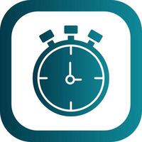 Stop Watch Glyph Gradient Corner Icon vector