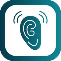 Listen Glyph Gradient Corner Icon vector