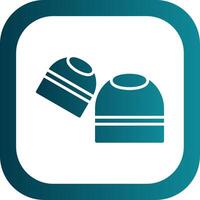 Earbuds Glyph Gradient Corner Icon vector