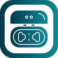 Earbuds Glyph Gradient Corner Icon vector