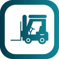 Forklift Glyph Gradient Corner Icon vector