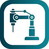 Robot Arm Glyph Gradient Corner Icon vector