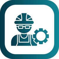 Engineer Glyph Gradient Corner Icon vector