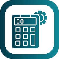 Calculator Glyph Gradient Corner Icon vector