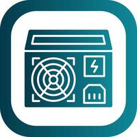 Power Supply Glyph Gradient Corner Icon vector