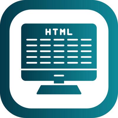Web Development Glyph Gradient Corner Icon