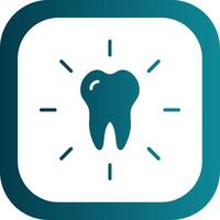 dental cuidado glifo degradado esquina icono vector