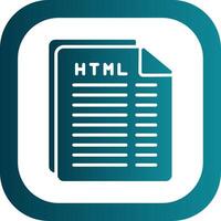 Html File Glyph Gradient Corner Icon vector