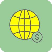 Global Economy Glyph Gradient Corner Icon vector