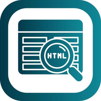 Code Review Glyph Gradient Corner Icon vector