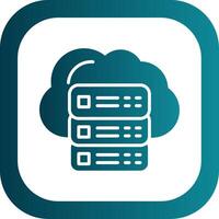 Cloud Servers Glyph Gradient Corner Icon vector