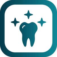 Healthy Tooth Glyph Gradient Corner Icon vector