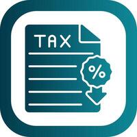 Tax Glyph Gradient Corner Icon vector