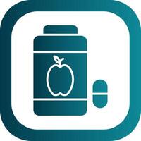 Vitamins Glyph Gradient Corner Icon vector