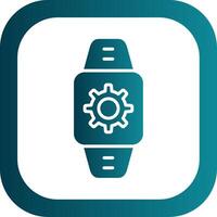 Smartwatch Glyph Gradient Corner Icon vector