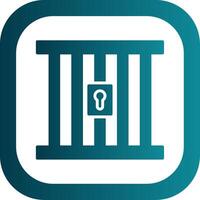 Prison Glyph Gradient Corner Icon vector