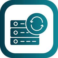 Data Synchronization Glyph Gradient Corner Icon vector