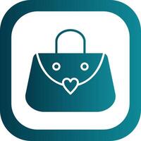 Purse Glyph Gradient Corner Icon vector