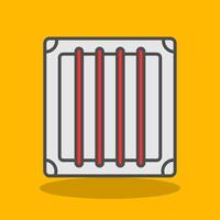 Jail Filled Shadow Icon vector