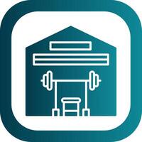 Gym Glyph Gradient Corner Icon vector