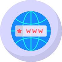 Domain Flat Bubble Icon vector