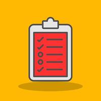 Checklist Filled Shadow Icon vector