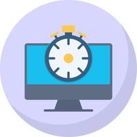 High Speed Communication Flat Bubble Icon vector