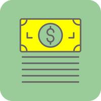 Currency Filled Yellow Icon vector