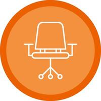 Chair Line Multi Circle Icon vector