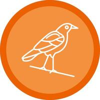 Crow Line Multi Circle Icon vector