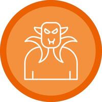 Dracula Line Multi Circle Icon vector