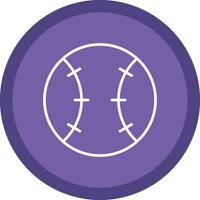 Baseball Line Multi Circle Icon vector