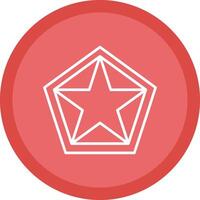 Star Pentagon Line Multi Circle Icon vector