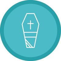 Coffin Line Multi Circle Icon vector