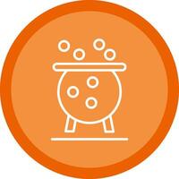 Cauldron Line Multi Circle Icon vector