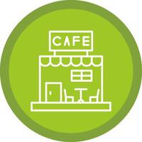 café línea multi circulo icono vector