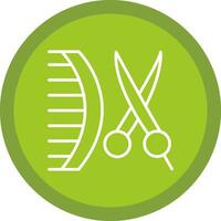 Barbershop Line Multi Circle Icon vector