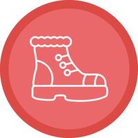 Boot Line Multi Circle Icon vector