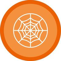 Spider Web Line Multi Circle Icon vector