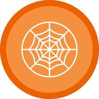 Spider Web Line Multi Circle Icon vector