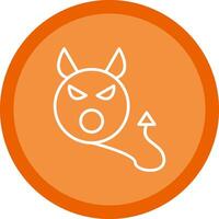 Devil Line Multi Circle Icon vector